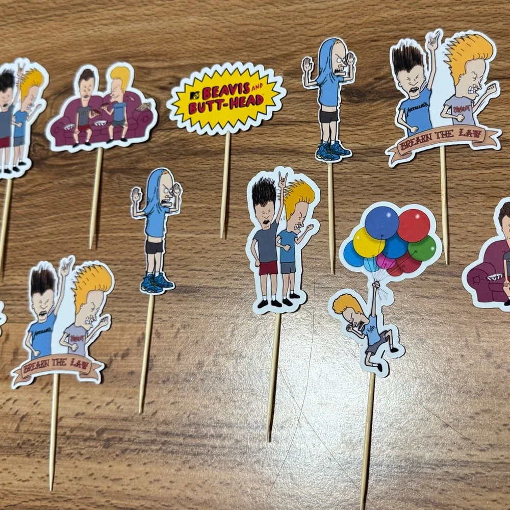 Beavis and Butt-Head Party Cupcake Toppers